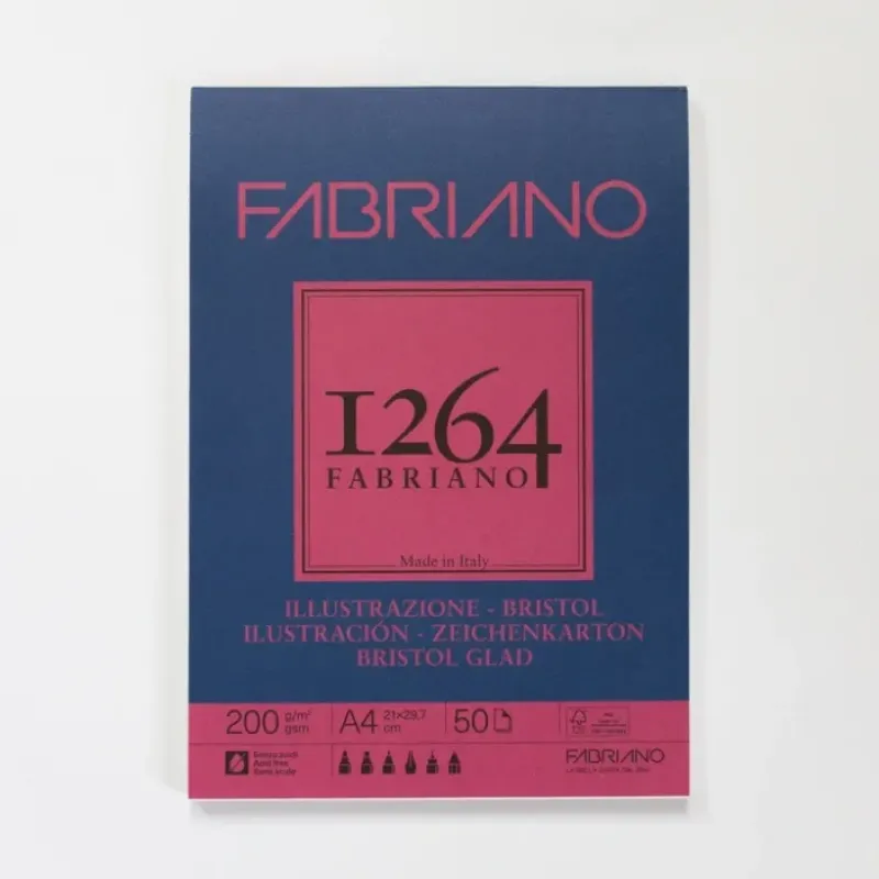 Shop All^Fabriano 1264 bristolblok 50 vellen 200gr/m 21x29,7cm (A4) - Little Painter Art | Exploring the Endless Possibilities of Art