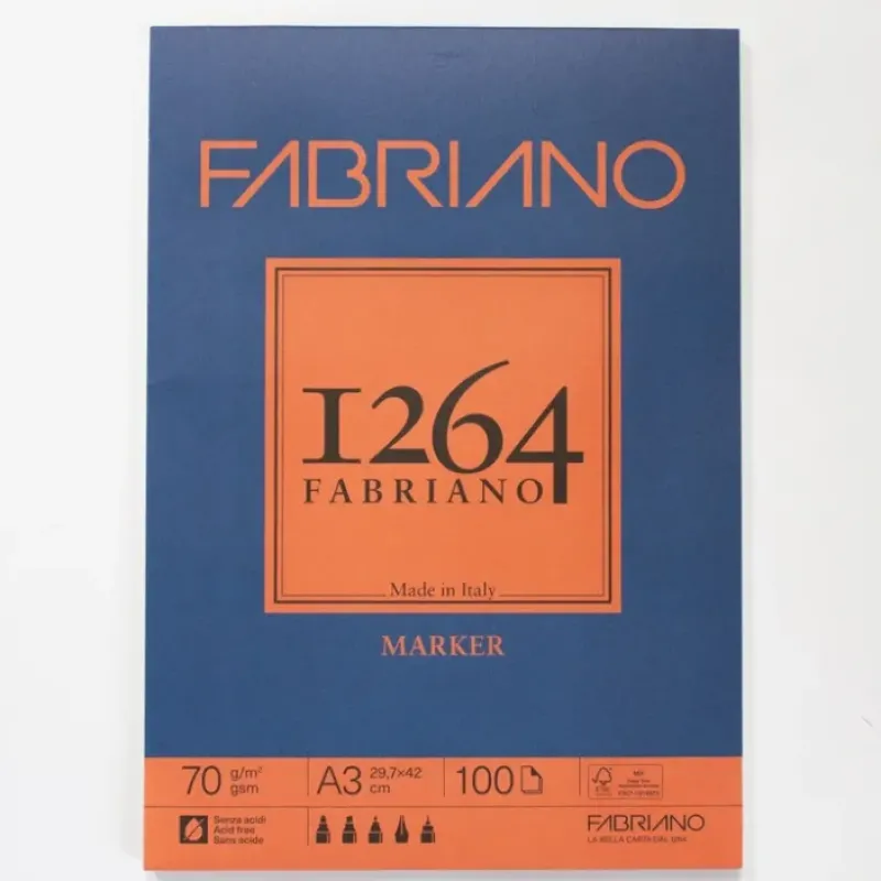 Shop All^Fabriano 1264 markerblok 100 vellen 70gr/m 29,7x42cm (A3) - Little Painter Art | Exploring the Endless Possibilities of Art