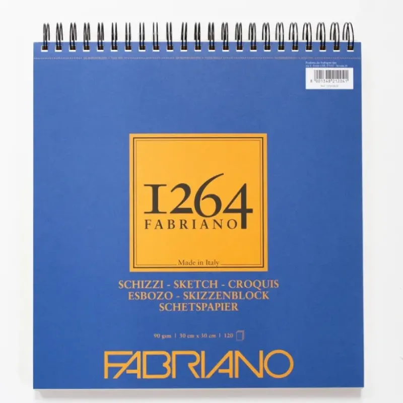 Shop All^Fabriano 1264 schetsblok met spiraal 120 vellen 90gr/m 30x30cm - Little Painter Art | Exploring the Endless Possibilities of Art