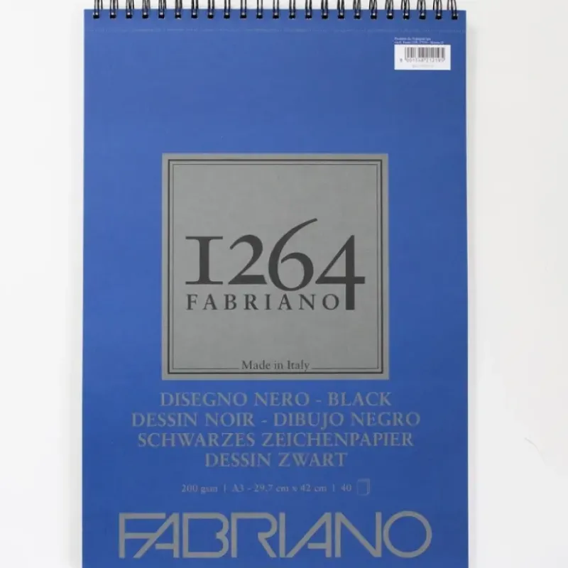 Shop All^Fabriano 1264 tekenblok met spiraal 40 zwarte vellen 200gr/m 29,7x42cm (A3) - Little Painter Art | Exploring the Endless Possibilities of Art