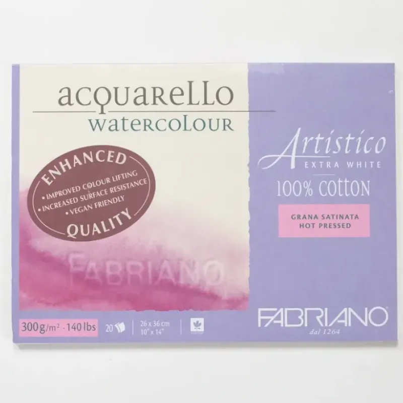 Shop All^Fabriano Artistico Extra White 300gr 20 vellen 26x36cm Hot pressed - Little Painter Art | Exploring the Endless Possibilities of Art