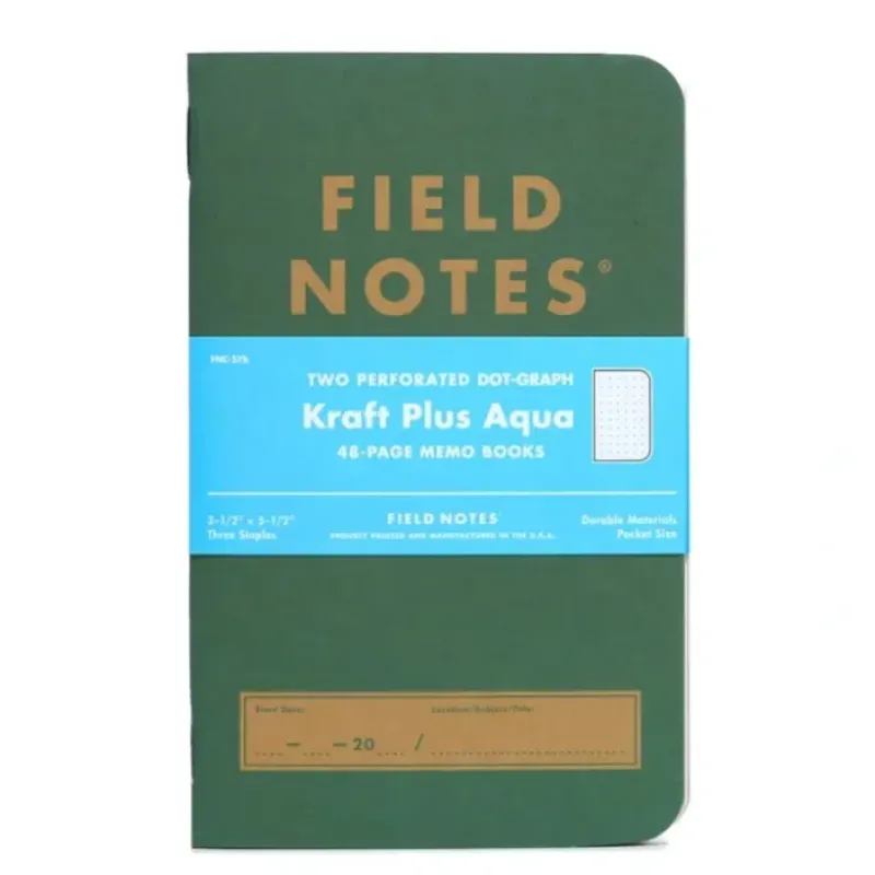 Shop All^Field Notes Kraft Plus Memo Books 2pk Dotgrid, Aqua - Little Painter Art | Exploring the Endless Possibilities of Art