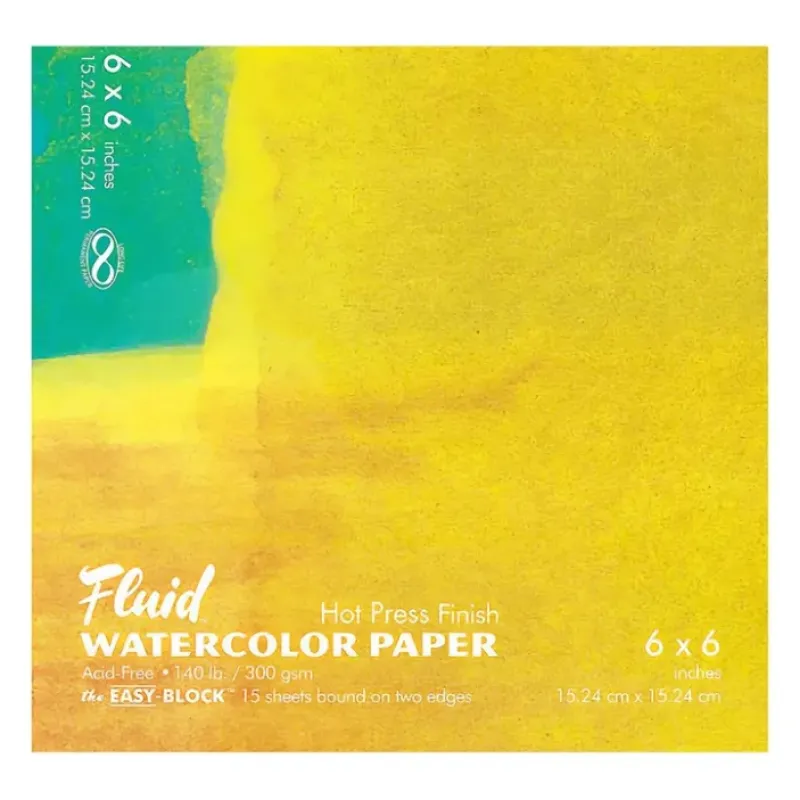 Shop All^Fluid Watercolour Paper Blocks 300gsm / 140lb Hot Press 15 Sheets - Little Painter Art | Exploring the Endless Possibilities of Art
