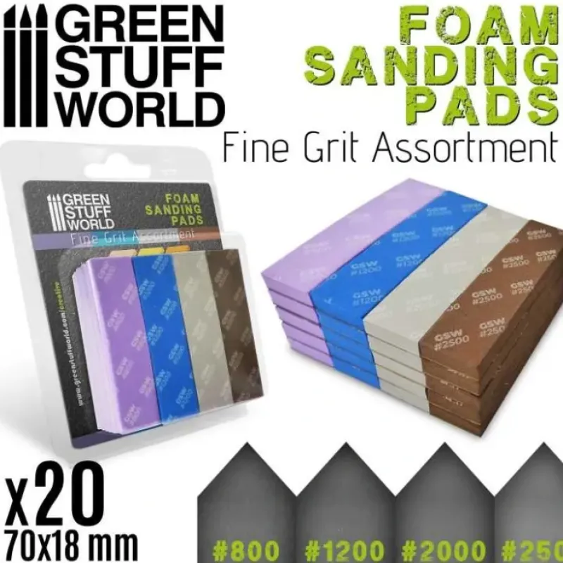 Shop All^Foam Sanding Pads - FINE GRIT ASSORTMENT x20 - Little Painter Art | Exploring the Endless Possibilities of Art