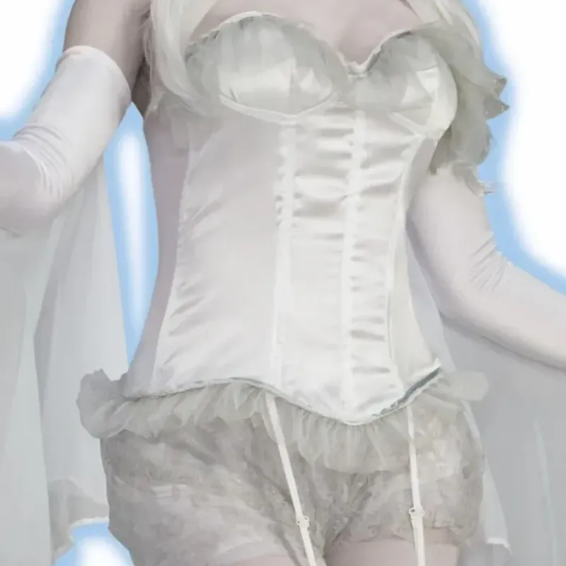 Shop All^Forum Novelties White Satin Corset - Little Painter Art | Exploring the Endless Possibilities of Art