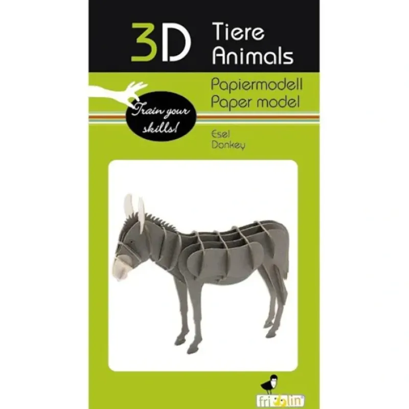 Shop All^Fridolin 3D Paper Model - Donkey - Little Painter Art | Exploring the Endless Possibilities of Art