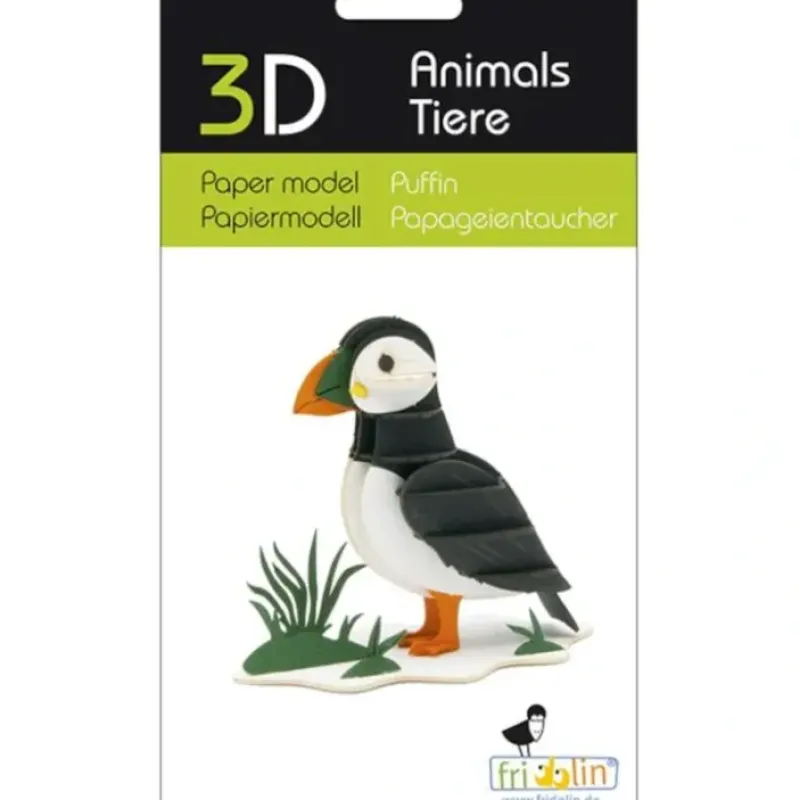 Shop All^Fridolin 3D Paper Model - Puffin - Little Painter Art | Exploring the Endless Possibilities of Art