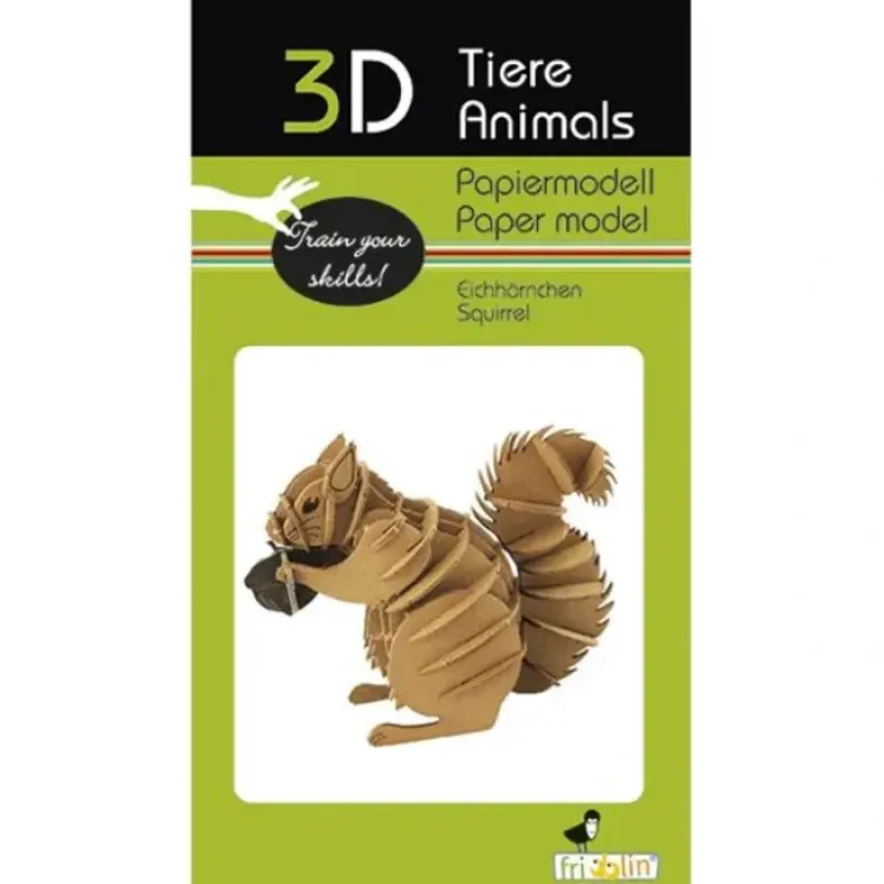 Shop All^Fridolin 3D Paper Model - Squirrel - Little Painter Art | Exploring the Endless Possibilities of Art