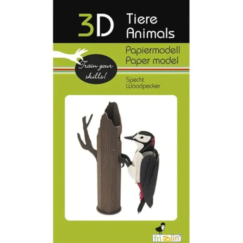 Hot^Fridolin 3D Paper Model - Woodpecker - Little Painter Art | Exploring the Endless Possibilities of Art