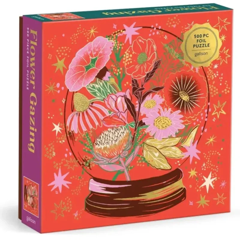 Shop All^Galison 500pc Foil Puzzle - Flower Gazing - Little Painter Art | Exploring the Endless Possibilities of Art