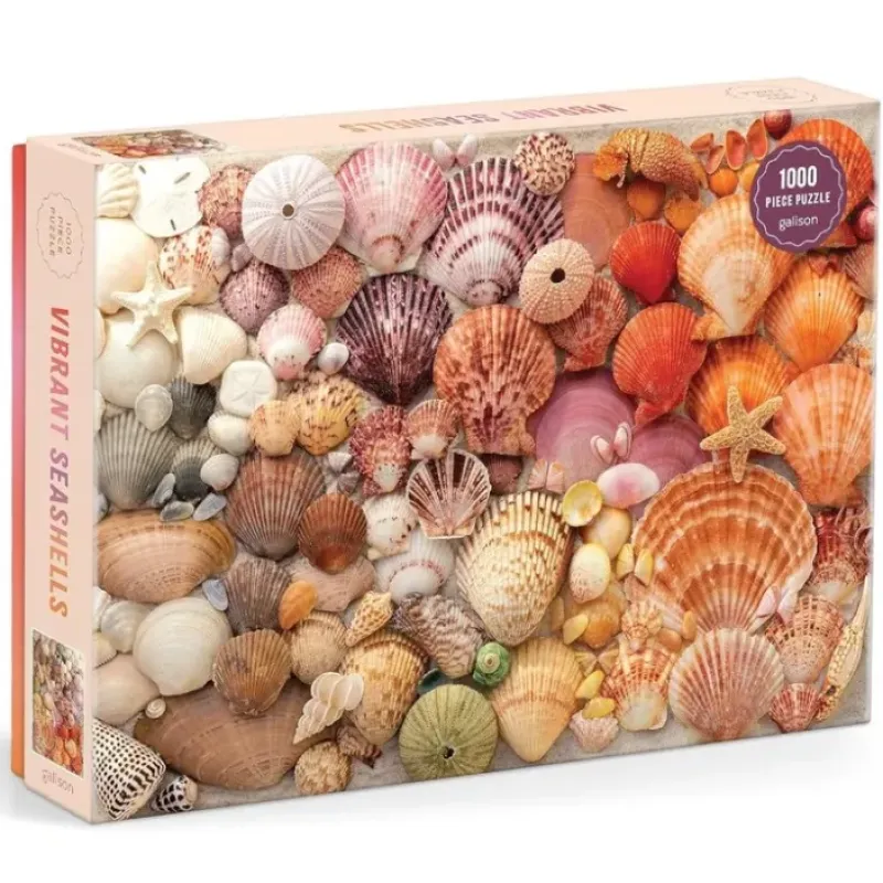Shop All^Galison 1000pc Puzzle - Vibrant Seashells - Little Painter Art | Exploring the Endless Possibilities of Art