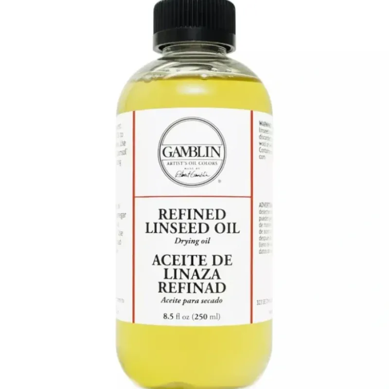 Shop All^Gamblin Refined Linseed Oil 8.5oz - Little Painter Art | Exploring the Endless Possibilities of Art
