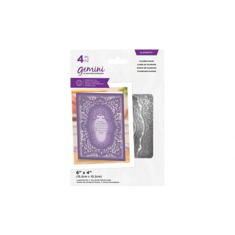 Gemini - Metal Die - Elements - Filigree Frame - Little Painter Art | Exploring the Endless Possibilities of Art| Shop All