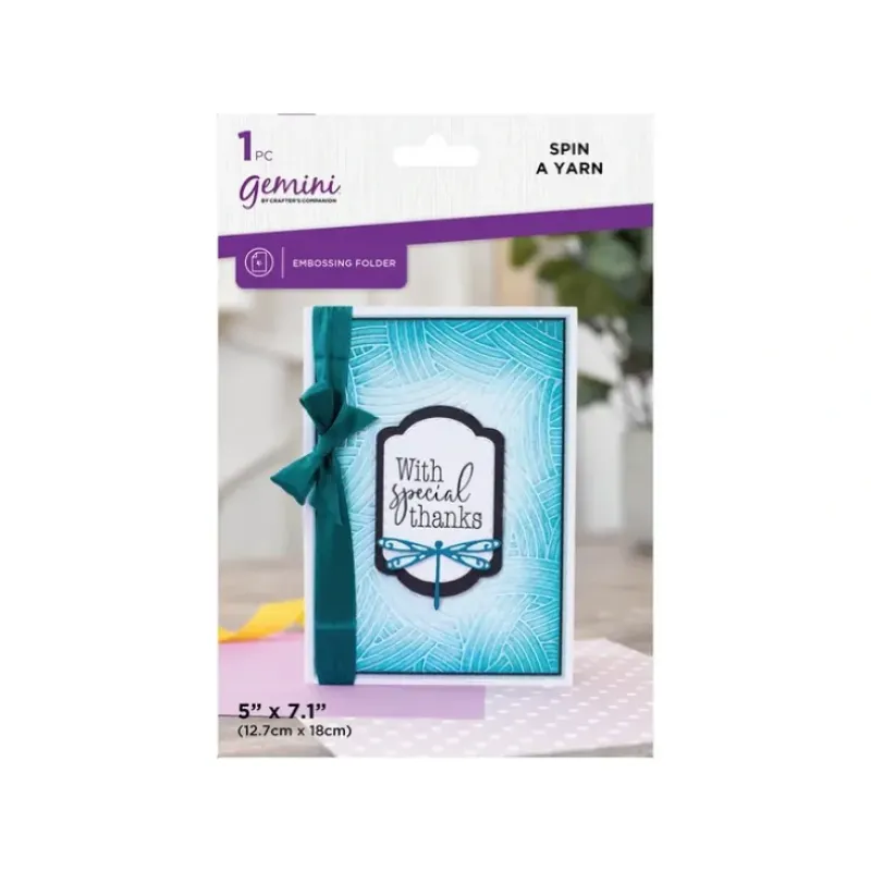 Gemini 5 x 7 2D Textured Embossing Folder - Spin a Yarn - Little Painter Art | Exploring the Endless Possibilities of Art| Shop All