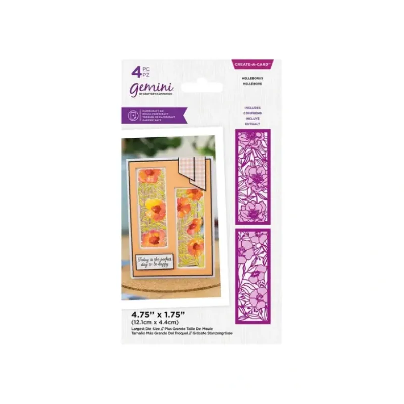 Shop All^Gemini Floral Panel Create-a-Card Die - Helleborus - Little Painter Art | Exploring the Endless Possibilities of Art