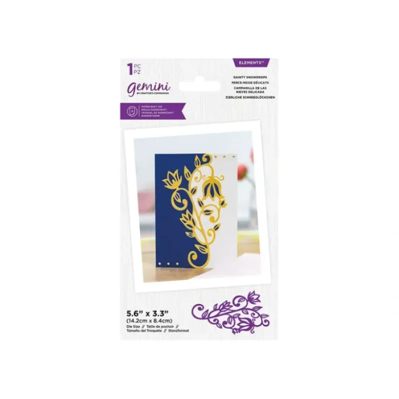 Shop All^Gemini Grande Swirls Edge Element Die - Dainty Snowdrops - Little Painter Art | Exploring the Endless Possibilities of Art
