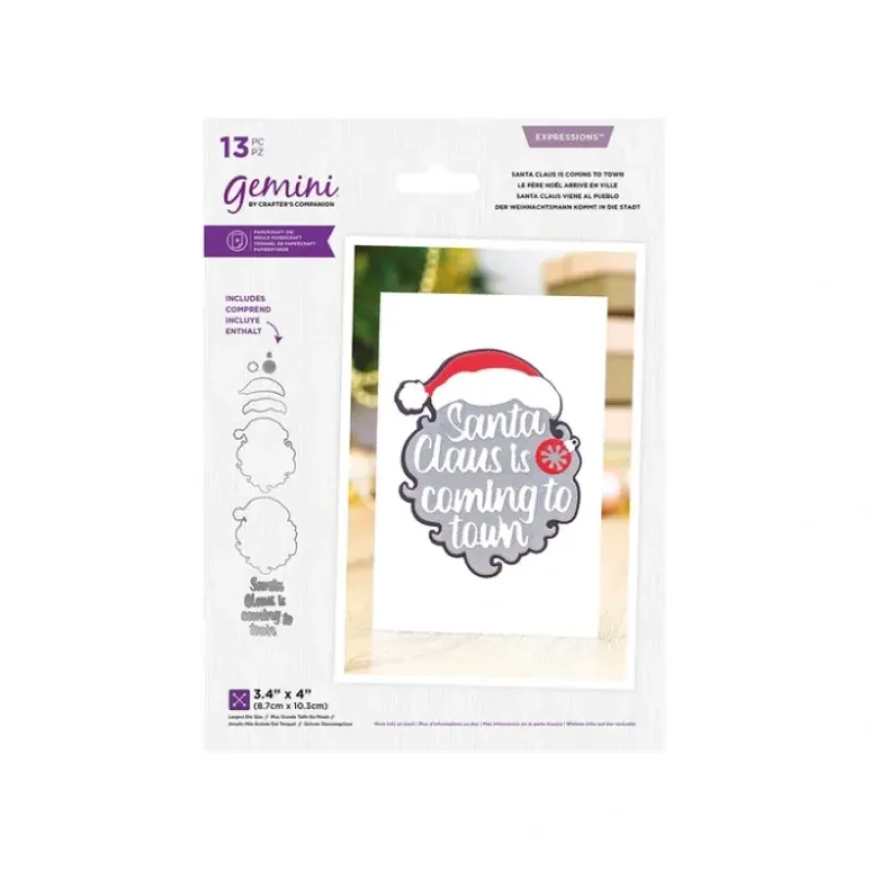 Shop All^Gemini Layerable Sentiments Christmas Expressions Die - Santa Claus Is Coming To Town - Little Painter Art | Exploring the Endless Possibilities of Art
