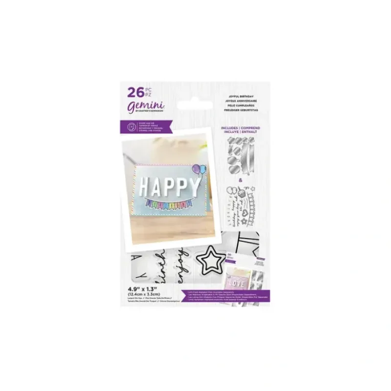Shop All^Gemini Stamp & Die - Joyful Birthday - Little Painter Art | Exploring the Endless Possibilities of Art