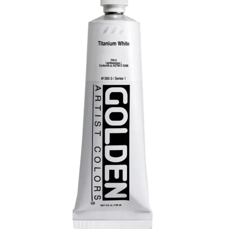 Pigment^Golden Heavy Body Acrylic Paint 5oz Titanium White - Little Painter Art | Exploring the Endless Possibilities of Art