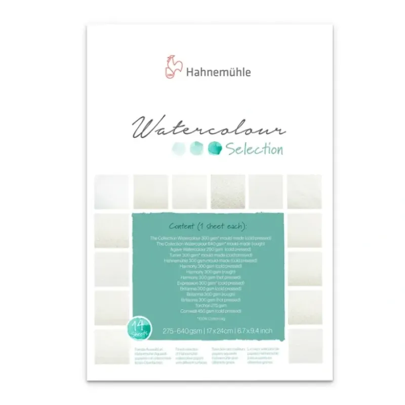 Shop All^Hahnemhle Watercolour Selection Pad - 14 Different Watercolour Papers - Little Painter Art | Exploring the Endless Possibilities of Art