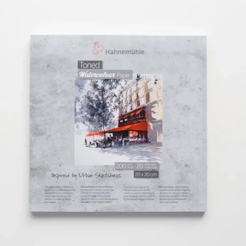 Shop All^Hahnemuhle Toned Watercolour Block Grey 20x20cm - Little Painter Art | Exploring the Endless Possibilities of Art