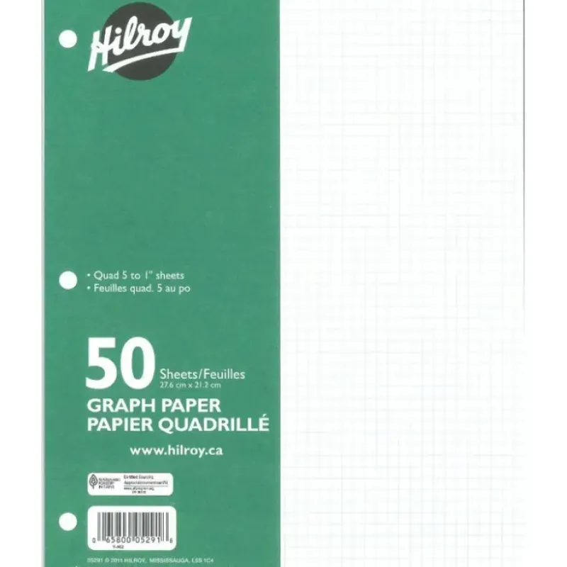 Shop All^Hilroy Refill Paper - Graph Quad 5, 50sheets - Little Painter Art | Exploring the Endless Possibilities of Art