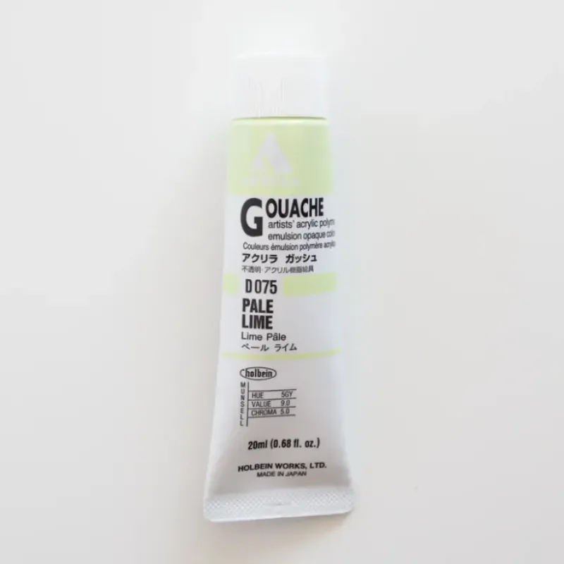 Shop All^Holbein Acryla Gouache D075 A 'Pale Lime' - Little Painter Art | Exploring the Endless Possibilities of Art