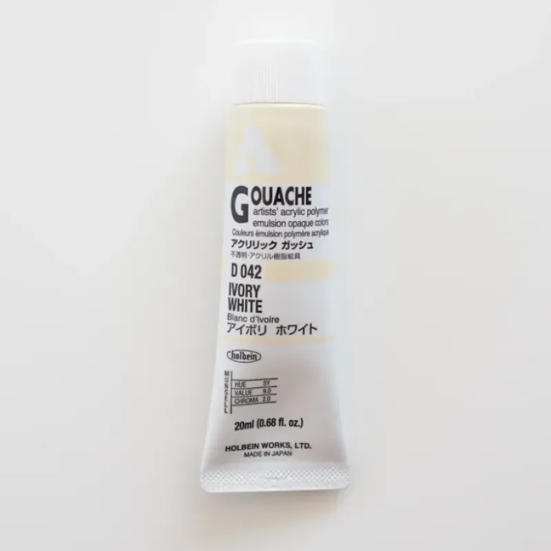 Shop All^Holbein Acryla Gouache D042 A 'Ivory White' - Little Painter Art | Exploring the Endless Possibilities of Art