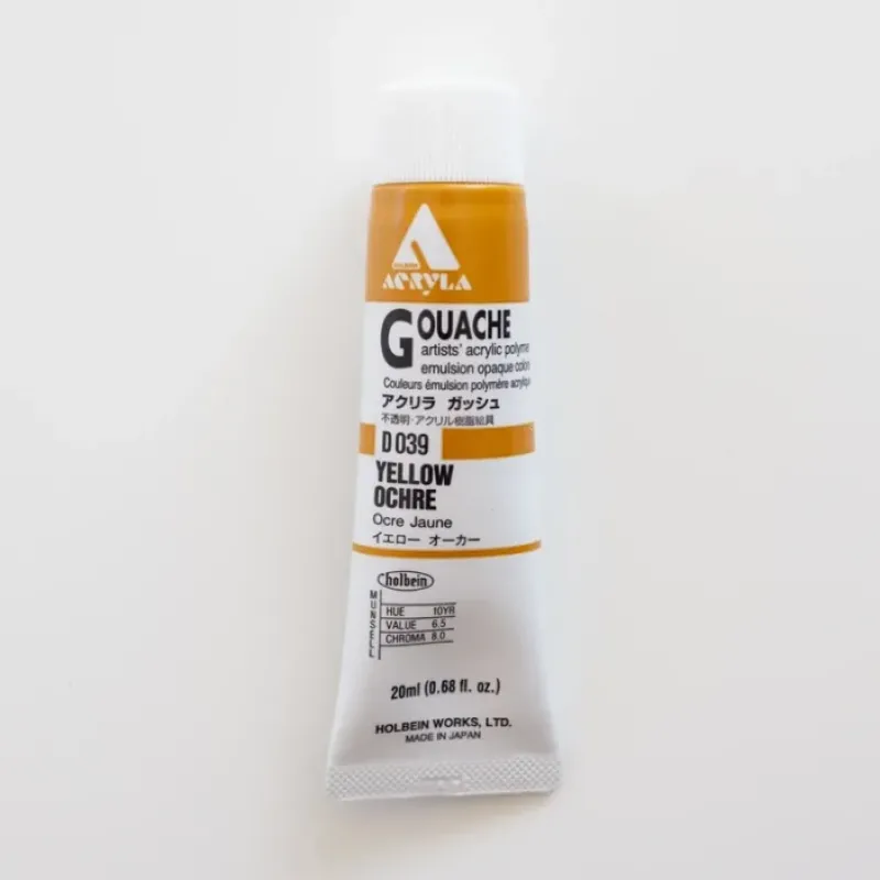 Shop All^Holbein Acryla Gouache D039 A 'Yellow Ochre' - Little Painter Art | Exploring the Endless Possibilities of Art