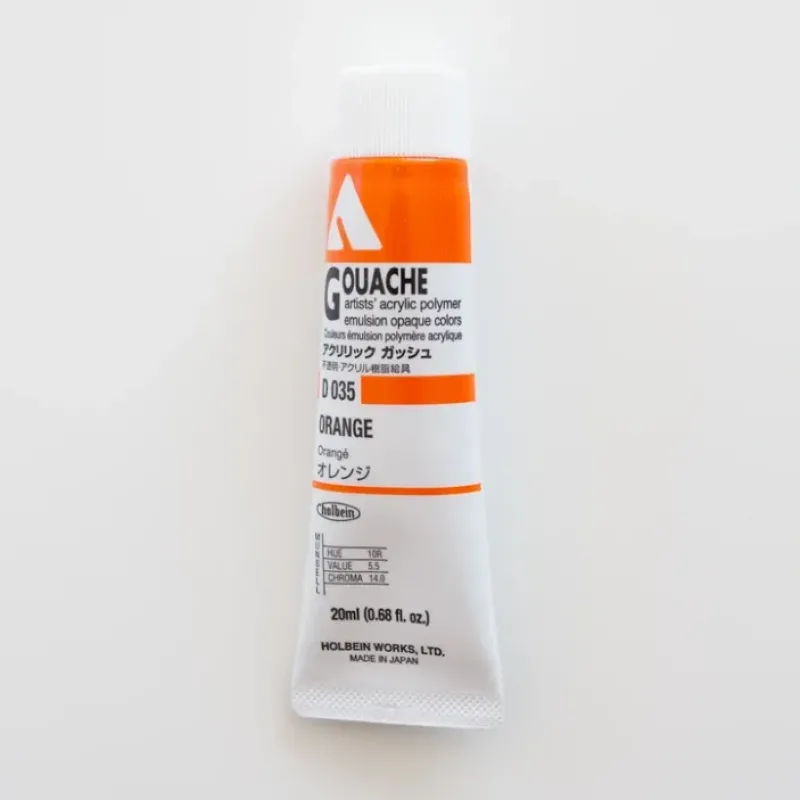 Shop All^Holbein Acryla Gouache D035 A 'Orange' - Little Painter Art | Exploring the Endless Possibilities of Art