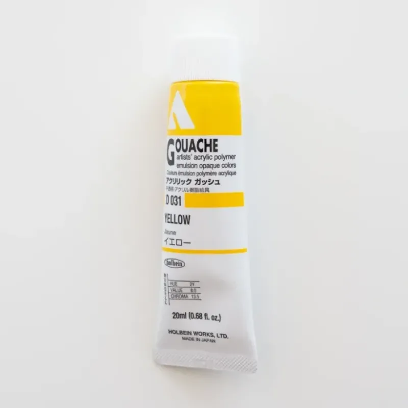 Shop All^Holbein Acryla Gouache D031 A 'Yellow' - Little Painter Art | Exploring the Endless Possibilities of Art