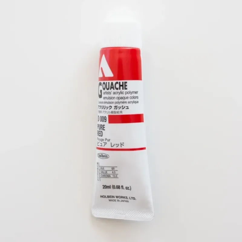 Shop All^Holbein Acryla Gouache D009 A 'Pure Red' - Little Painter Art | Exploring the Endless Possibilities of Art