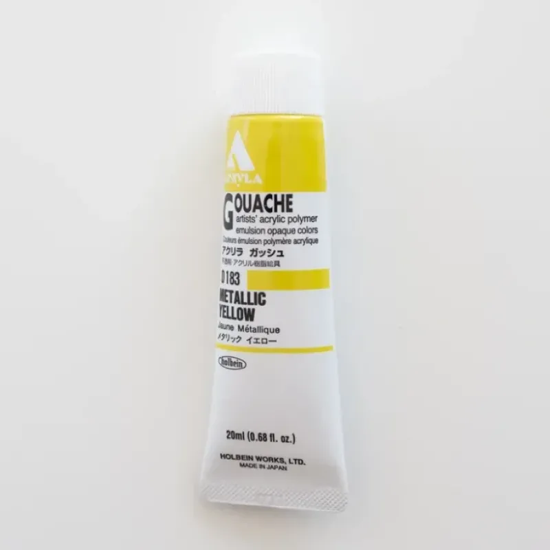 Shop All^Holbein Acryla Gouache D183 C 'Metallic Yellow' - Little Painter Art | Exploring the Endless Possibilities of Art