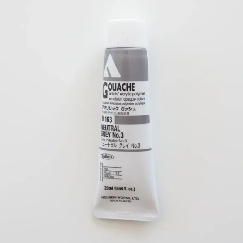 Shop All^Holbein Acryla Gouache D163 A 'Neutral Grey #3' - Little Painter Art | Exploring the Endless Possibilities of Art