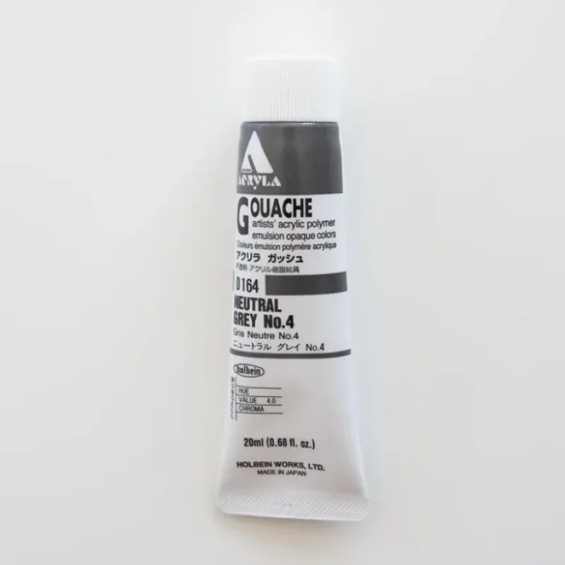 Shop All^Holbein Acryla Gouache D164 A 'Neutral Grey #4' - Little Painter Art | Exploring the Endless Possibilities of Art