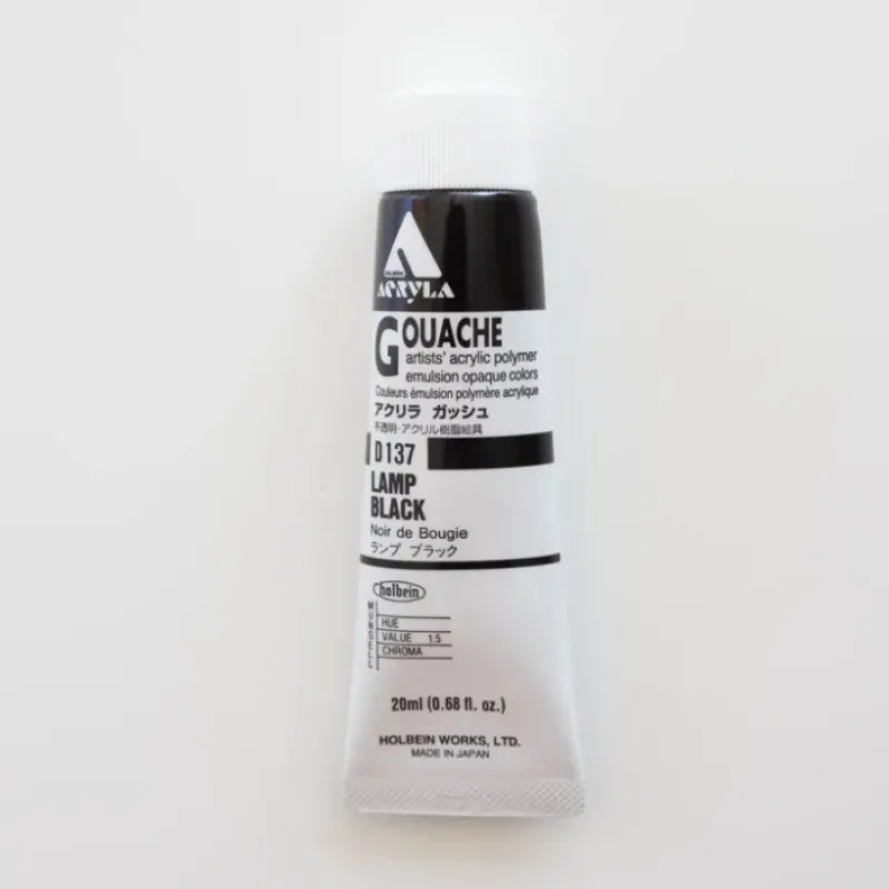 Shop All^Holbein Acryla Gouache D137 A 'Lamp Black' - Little Painter Art | Exploring the Endless Possibilities of Art