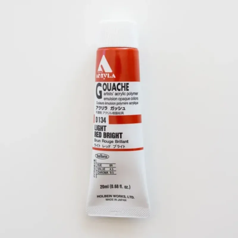 Shop All^Holbein Acryla Gouache D134 A 'Light Red Bright' - Little Painter Art | Exploring the Endless Possibilities of Art