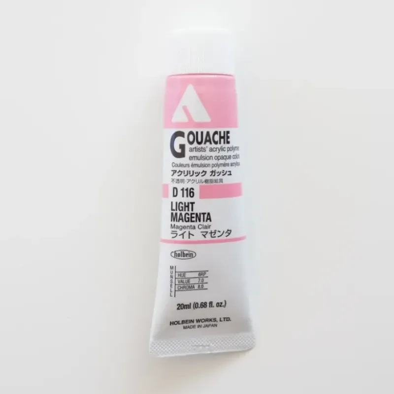 Shop All^Holbein Acryla Gouache D116 A 'Light Magenta' - Little Painter Art | Exploring the Endless Possibilities of Art
