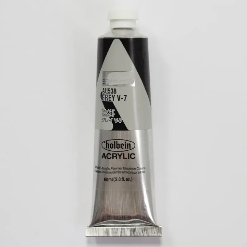 Canvas^Holbein Acrylic Heavy body AU538 Grey V-7 A 60ml - Little Painter Art | Exploring the Endless Possibilities of Art