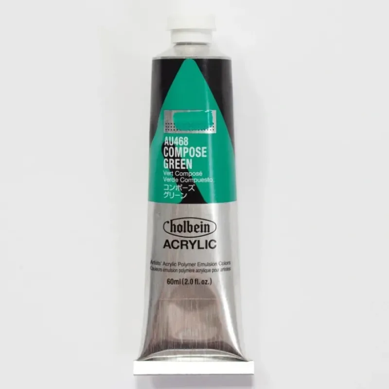 Canvas^Holbein Acrylic Heavy body AU468 Compose Green B 60ml - Little Painter Art | Exploring the Endless Possibilities of Art