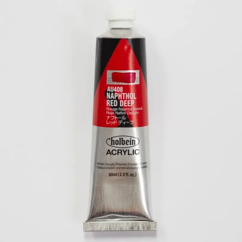 Canvas^Holbein Acrylic Heavy body AU408 Naphthol Red Deep B 60ml - Little Painter Art | Exploring the Endless Possibilities of Art