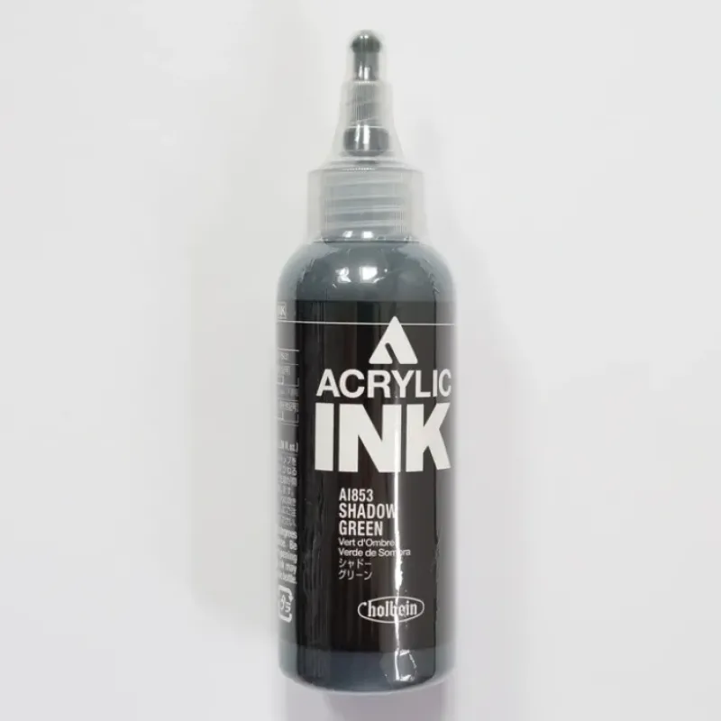 Canvas^Holbein Acrylic Ink AI853 Shadow Green D 100ml - Little Painter Art | Exploring the Endless Possibilities of Art