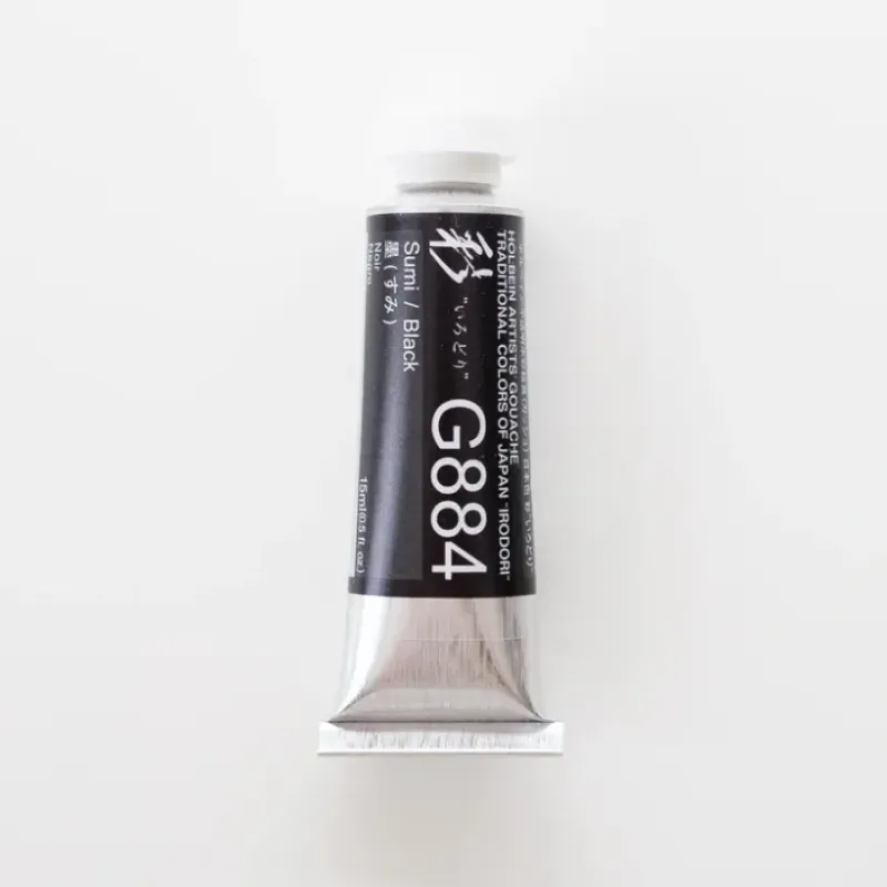 Pigment^Holbein Artists' Gouache G884 'Sumi / Black' A - Little Painter Art | Exploring the Endless Possibilities of Art