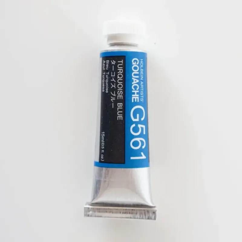 Pigment^Holbein Artists' Gouache G561 'Turquoise Blue' B - Little Painter Art | Exploring the Endless Possibilities of Art