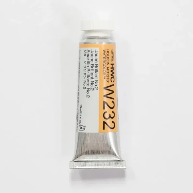 Pigment^Holbein Artists' Watercolor 15ml W232 Jaune Brillant #2 A - Little Painter Art | Exploring the Endless Possibilities of Art