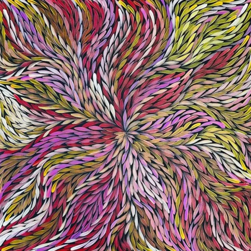 Canvas^Jeannie Petyarre - 3 Aboriginal Artworks - Little Painter Art | Exploring the Endless Possibilities of Art