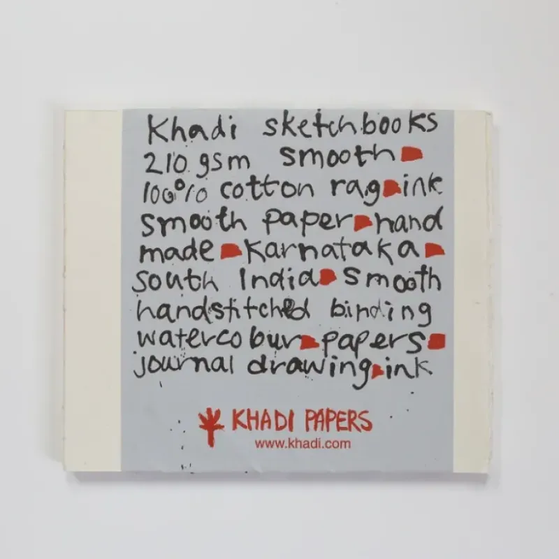Shop All^Khadi White rag paper Block book 210gr Smooth 40 pages 21x25cm - Little Painter Art | Exploring the Endless Possibilities of Art