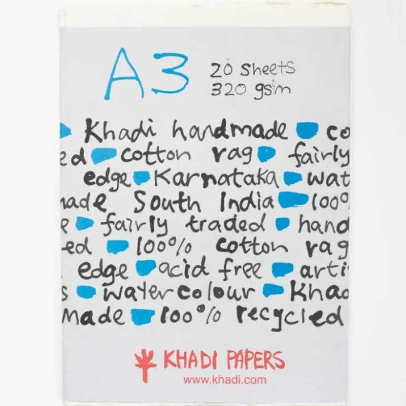Shop All^Khadi White rag paper 320gr 20 sheets 30x42cm - Little Painter Art | Exploring the Endless Possibilities of Art