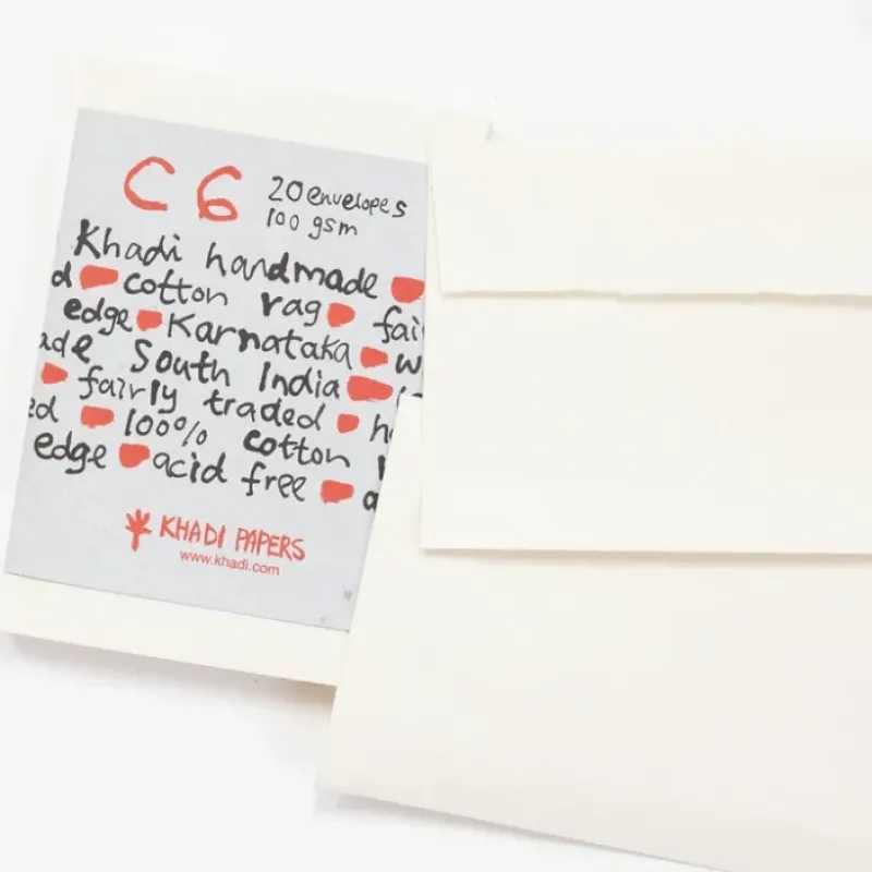 Shop All^Khadi White rag paper 320gr 20 enveloppen 11x16cm - Little Painter Art | Exploring the Endless Possibilities of Art