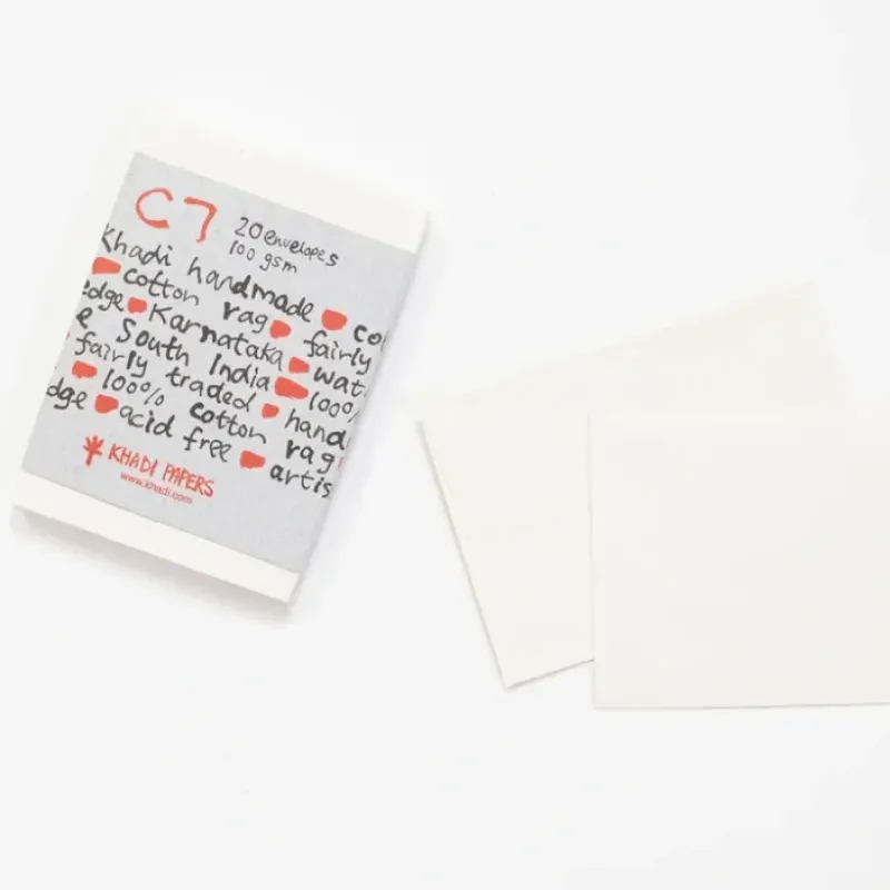 Shop All^Khadi White rag paper 320gr 20 enveloppen 8x11cm - Little Painter Art | Exploring the Endless Possibilities of Art